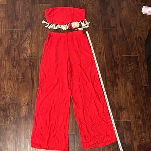 Klesis Two-Piece Set with Fringe Detail NWT